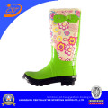 Botas de borracha femininas para impressão de flores Wr-299